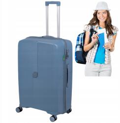  Nagy Utazó Bőrönd Kék Kemény Polipropilén 75*50*31 Tágas (5907086172520)