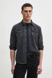 KARL LAGERFELD farmering férfi, galléros, fekete, regular, 551851.605901 - fekete S