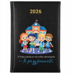 FunnyCase Naptár Fekete A5 2026 Pedagógusnapi Ajándék Iskola Öröm (Kalendarz Czarny Szkoła To Przyjemność)