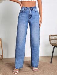 Shein DC37209 Shein Egyenes Farmer Nadrág Magas Kivágás 27-ES