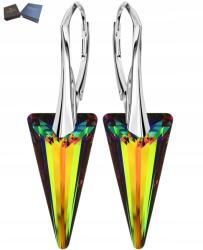 Mennica Świdnicka Ezüst Fülbevaló Lógó Angol Kapcsos Kristályok Ajándék Női