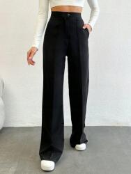 Shein Fekete Elegáns Széles Szárú Nadrág 42 XL __42