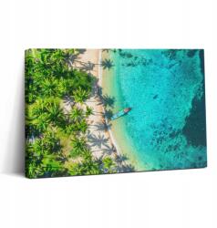 Wallfluent Fotó Fotótapéta Hálószobába Fa keret Trópusi tengerpart Koh Tao (010030010150000076029)