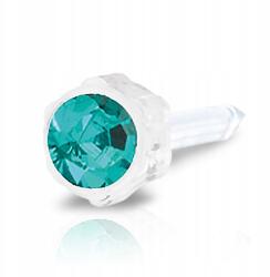 BLOMDAHL Blue Zircon 4 MM - Hipoallergén Füllyukasztó Fülbevaló (12-0103-14)