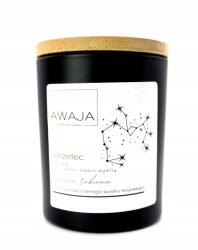  Nyilas csillagjegygyertya - fekete, szója, illatos, handmade, ajándék