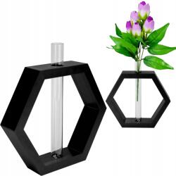  Váza Figura Hatszög Ibolya Virág Dekoráció 20CM (WAZ000011-B)