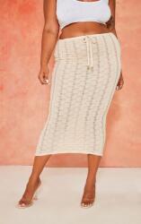 Prettylittlething CC15205 Midaxi Texturált Kötött Szoknya Prettylittlething (10) 8XL