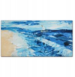 Coloray Vászonkép Festmény tengerpart tenger hajó 100x50 (010030010010000016768)