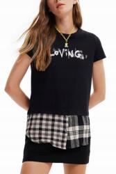 Desigual Fekete Póló Betét (s) (22WWTKAF_2006)