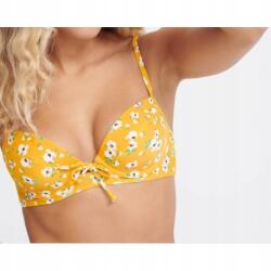 Superdry Sárga Virágos Fürdőruha Felső, Size 40, poliamid, merevített melltartó (373036)
