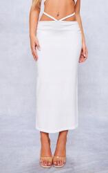 Prettylittlething KC81101 Maxi Szoknya Sima Fehér Kötés Prettylittlething (10) M