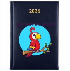 FunnyCase Könyvnaptár 2026 Kávé Nélkül Nem Beszélek Sötétkék Tervező Ajándék Minták (Kalendarz Granatowy BEZ KAWY NIE GADAM)