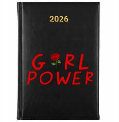 FunnyCase Könyvnaptár 2026 Girl Power Fekete tervező Időzítő Ajándék Wz (Kalendarz Czarny GIRL POWER)