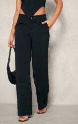 Prettylittlething Fekete Hosszú Szárú Egyenes Szárú Klasszikus Prettylittlething Nadrág 38