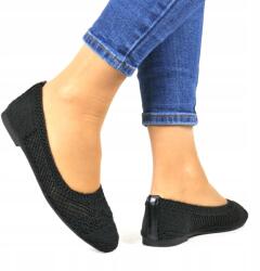 Seastar Fekete Áttört Csipkés Női Balerinacipő Seastar Új Modellek (T640P CZARNE)