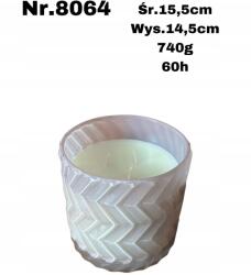  Illatgyertya üvegben nagy szépia rose 740g 15x14, 5 cm nr. 8064 (Świeca zapachowa w szkle)