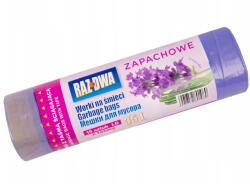 Raz Dwa Szemeteszsák 35L 15DB/TEKERCS Ldpe Fólia Illatosító Szalaggal Lila (WRT35L/15/ZAP)