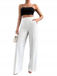 Shein Elegáns Nadrág Fehér Magas Egyenes Állapot 38 M__M