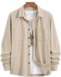 Shein Bézs Kordbársony Ing Casual M__M