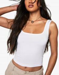 Boohoo Fehér Sima Vállpántos Felső Klasszikus Illeszkedő Nyitott Váll Boohoo 42
