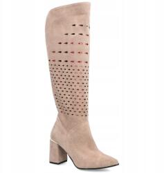 TYMOTEO Áttört velúr csizma Tymoteo Laion Bézs 41 (TYMOTEO LAION)