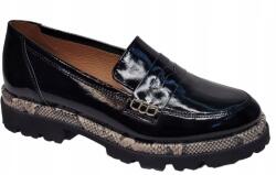 GAMIS 7420 Mokaszin Fekete Kígyó bőr Naplak roz. 40 (A-128-7420)