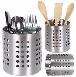 BNTrade Csepegtető Evőeszköz Kés Kanál Álló Tartály Fém Rendszerező Ezüst (bntrade-orgniazer_silver)
