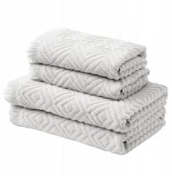 Westwing 4 db-os Jacqui 100% Pamut törölköző szett 490 g/m2 2x kézfürdő szürke (DEL3ZVU05 120)