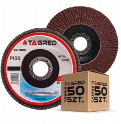 Tagred 50 Db-os Csiszolókorong Készlet Lamellás Lamella 125MM P100 (TA1006x50 DO ALUMINIUM PCV)