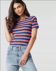 NA-KD W2B306*NA-KD Pamut Csíkos Póló Casual 36 S N01