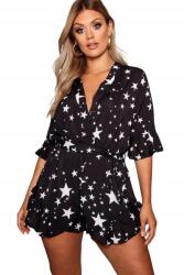 Boohoo XC47108 Boohoo Rövid Overál Csíkos Csillag Mintás 46