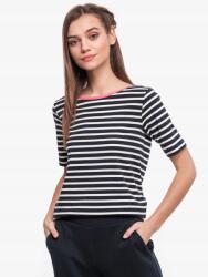 Tom Tailor Sötétkék-fehér Csíkos Póló (s) (590389)