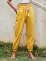 Shein Sárga Kötött Női Nadrág 44 XXL Eac