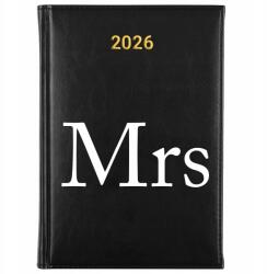 FunnyCase Könyvnaptár 2026 Mrs Fekete tervező Napló Határidőnapló Ajándék Minták (Kalendarz Czarny MRS)