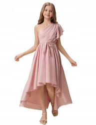 Shein Rózsaszín Aszimmetrikus Fodros Koktél Ruha 11 ÉV__146