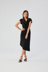 Stylove Ruha Esküvőre MIDI Aszimmetrikus Víz Nyakkivágással Fekete 42 XL