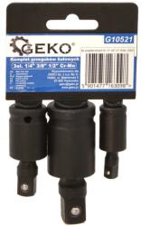 GEKO Légkulcs csukló készlet 1/4" 3/8" 1/2" 3 db CR-Mo G10521 (G10521)