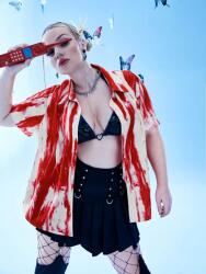 Shein WC23106 Shein Rövid Ujjú Ing Tie Dye (26) 46