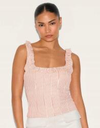 Prettylittlething Krémszínű Felső A Vállpántokon, Hozzáillő Csíkos Mintával Prettylittlething 34