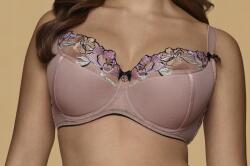 Dalia 85D Dalia Eleonora K24 semi-soft mocca virágos melltartó (85D ELEONORA MK K24)