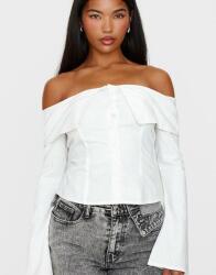 Prettylittlething Klasszikus Illeszkedő Hosszú Ujjú Felső Nyitott Vállakkal Prettylittlething 34