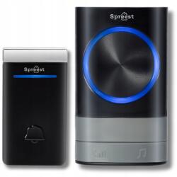 Spreest Vezeték Nélküli Csengő Akkumulátor Nélküli Ajtó Ajtóhoz Vízálló Külső (Dzwonek bezprzewodowy N189-BB 1T1R Czarny)