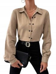 Shein Női Ing Barna Gombos Hosszú Ujjú XL Ł6C (SZ2308303513871212)
