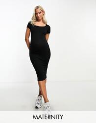  Flounce London Maternity Fekete MIDI Ruha (36) (524751)