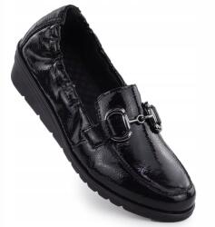 Rieker Lakkozott bőr női félcipő fekete Rieker L5352-00 38 (L5352-00)