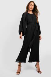 Boohoo Fodros Overál Nadrág, Size XL, 100% poliészter, fekete