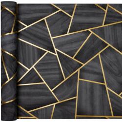  Fali tapéta fekete Beton minta geometria modern flizelin (610105)