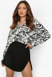 Boohoo Mintás Bő Szabású Ing, méret 42 (GZZ17010-109)