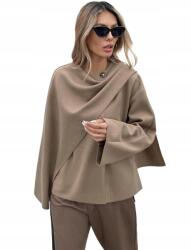 Shein Kabát Bézs Elegáns Sállal 40 L__L