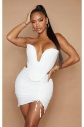 Prettylittlething Fehér Fűzős Cipzáras Felső (42) (566968)